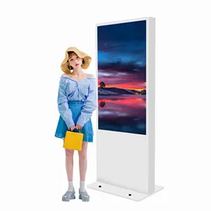 电视演播室55英寸液晶电视墙水平垂直壁挂式数字标牌触摸屏显示器，用于广告显示器