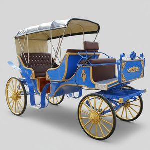 Carruaje de oro con estado Fabricante real Boda eléctrica Carruaje de caballos real - Product Image 1