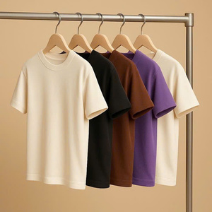 Camiseta de algodón unisex para hombre, camiseta lisa con diseño de cuello redondo y serigrafiado personalizado - Product Image 2