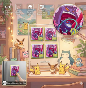 DM vente en gros aimant de réfrigérateur en céramique Pokemond série 90 dessins impression 3D en relief Kawaii Anime monstre boîte aveugle décor à la maison cadeau - Product Image 2
