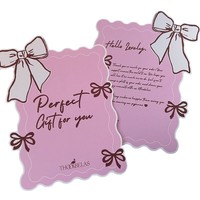 Carte de remerciement personnalisée transfrontalière en anglais, carte cadeau, carte de visite, papier couché 300g, estampage à chaud pour le commerce extérieur