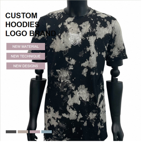 T-shirts surdimensionnés en maille à imprimé délavé à l'acide, coupe régulière, effet soleil, lavage personnalisé, écologiques, séchage rapide, anti-boulochage - Product Image 1