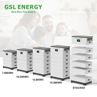 Batterie solaire domestique GSL ENERGY 230.4V 460.8V 11.52kWh 15kWh 19kW 30kW haute tension empilable LiFePO4 Lithium-Ion pour stockage d'énergie