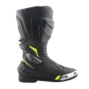 Bottes de moto en cuir respirant et ignifuge, vêtements de sport, bottes de moto durables, confortables et élégantes avec logo personnalisé - Product Image 2