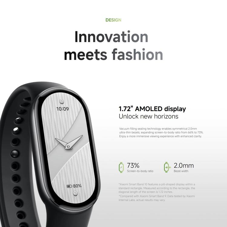 Xiaomi Smart Band 10 - Rose AMOLED Activity Tracker - Pink
