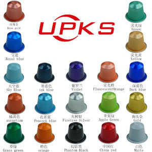 15 capsules de <span class=keywords><strong>café</strong></span> vides avec couvercles professionnels, design rainuré coloré, portables, jetables, <span class=keywords><strong>sans</strong></span> anneaux en caoutchouc - Product Image 6