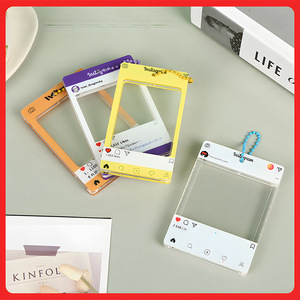 Porte-cartes en plastique personnalisé multicolore - Cadre photo transparent style médias sociaux coloré avec impression numérique pour la promotion de la marque - Product Image 2