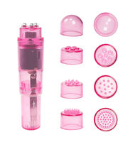 Mini masseur vibrant de poche avec 4 têtes interchangeables, stimulateur portable pour mamelons et clitoris, jouet intime pour couple, hôtel