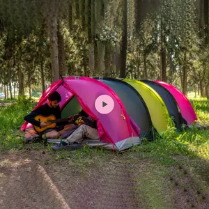 HOMFUL 독점 특허 새로운 무제한 부착 슈퍼 휴대용 텐트 방수 초경량 야외 캠핑 텐트