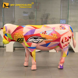 MYDINO modelo de <span class=keywords><strong>vaca</strong></span> <span class=keywords><strong>3D</strong></span> mecánico animal de resina de tamaño natural - Product Image 6