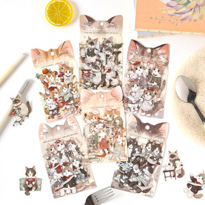 20 autocollants par paquet, série Cute Paws Club, autocollants et décalcomanies pour carnet, imperméables, matériaux pour carnet pour enfants - Product Image 1