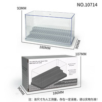 Boîte de rangement anti-poussière en acrylique à 3 niveaux pour blocs de construction, briques, jouets, figurines