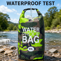 Sac étanche en PVC de couleur unie personnalisé, sac seau de 2L à 30L, sac de rafting flottant pour la plage, la natation, le kayak, la navigation de plaisance, la randonnée en rivière