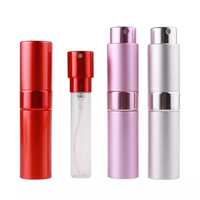 Botol Semprot Parfum Mini Saku Wanita 5ml Kapasitas Aluminium dengan Pompa Penutup Desain Putar Kemasan Twist