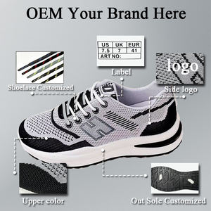 Nouveautés Mode Chaussures décontractées pour femmes Respirantes Basses Jogging Course Marche Antidérapantes Baskets de sport pour hommes garçons - Product Image 5