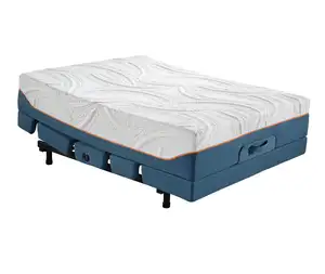 Foshan modern bedroom furniture set 5 section wireless control okin motor metal electric adjustable bed with massage