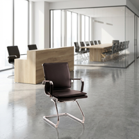 Chaise de bureau ergonomique pivotante moderne en PU avec accoudoirs pour personnel et visiteurs, prix compétitif, vente en gros