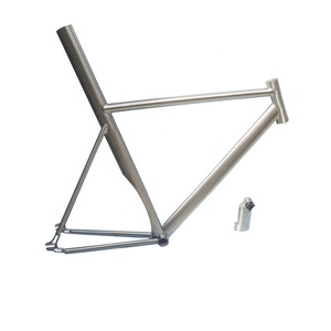 Cuadro de bicicleta de carretera de pista titanio con diseño de tija de sillín integrado - Product Image 2