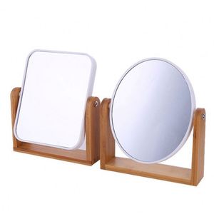 Wholesale Adjustable Rotation Wooden Base Mirror for Table - Product Image 1