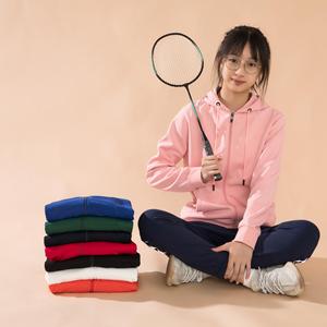 Sweat à capuche zippé rose pour femme, en coton biologique, délavé à l'acide, coupe oversize, épais, style vintage, décontracté, automne, personnalisé, vente en gros - Product Image 2