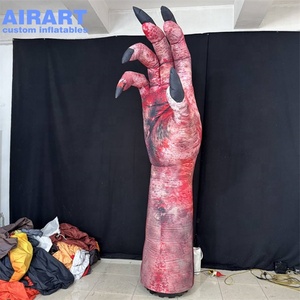 Grande main <span class=keywords><strong>de</strong></span> monstre gonflable d'horreur, bras <span class=keywords><strong>de</strong></span> diable sanguin gonflable effrayant pour la décoration <span class=keywords><strong>de</strong></span> fête d'Halloween et <span class=keywords><strong>de</strong></span> maison hantée - Product Image 1