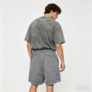 Camiseta de algodón 100% con lavado ácido, extragrande, lisa, sin estampado, para hombre y mujer, de fabricante, talla deportiva. - Product Image 2