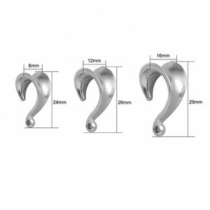 Ganci per <span class=keywords><strong>Piercing</strong></span> all'<span class=keywords><strong>Orecchio</strong></span> Personalizzati in <span class=keywords><strong>Acciaio</strong></span> Inox, Dilatatori con Pesi, Gioielli per il Corpo, Regalo per Matrimonio - Product Image 5