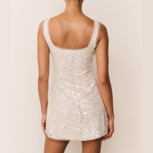 Nuevo Vestido Mini de Fiesta para Mujer, Ligero, Sexy, Personalizado, Sin Mangas, con Cuentas, de Lujo - Product Image 2