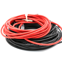 Fil de silicone 3/0AWG 2/0AWG 1/0AWG, fil de cuivre torsadé argenté, câble de connexion super souple de haute qualité en silicone