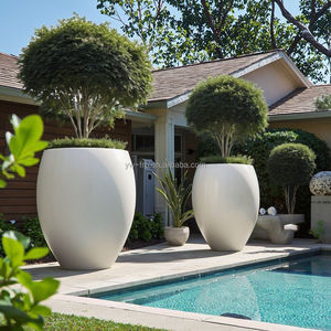 Декоративный цветочный горшок из стекловолокна от пола до потолка - Product Image 5