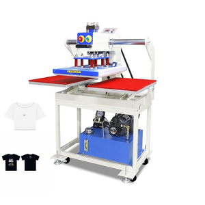 Presse d'impression de forage à chaud de vêtements pneumatiques de Semi-Auto de Double Station - Product Image 5