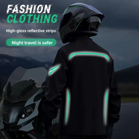 Combinaison de pluie pour moto intégrale pour homme, vêtements de pluie pour la conduite, design deux pièces spécifique aux adultes, style épais, combinaison de pluie réfléchissante