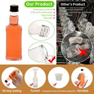 <b>200ml</b> Round Shaped PET Whisky & Wine <b>Bottle</b> with Screw Cap and Screen Printing - Product Image 2