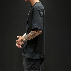 เสื้อยืดฮิปฮอปสไตล์ญี่ปุ่นสำหรับผู้ชาย รุ่นคัสตอมเฮฟวี่เวท เสื้อยืดสตรีทแวร์ลำลองแฟชั่นผ้าฝ้าย - Product Image 6