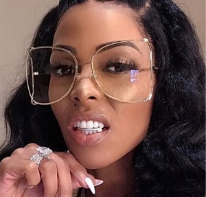 1845 mới nhất thời trang lớn khung quá khổ vuông phụ nữ kim loại vòng Kính mát 2025 - Product Image 3