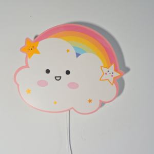 Lámpara de Pared Infantil con Diseño de Nube y Arcoíris, Decorativa, USB 5V, Ecológica para Habitación Infantil - Product Image 4