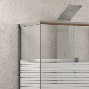 Kamalu K410 Porte Doccia Moderne Pieghevoli e Scorrevoli a 3 Lati 80x120x80 in Vetro Serigrafato Altezza 180 per Hotel e Bagni - Product Image 4