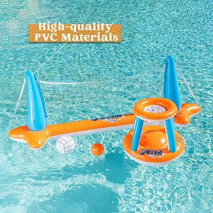 Ensemble <span class=keywords><strong>de</strong></span> flotteurs <span class=keywords><strong>de</strong></span> piscine gonflables avec <span class=keywords><strong>filet</strong></span> <span class=keywords><strong>de</strong></span> <span class=keywords><strong>volley</strong></span>-ball et paniers <span class=keywords><strong>de</strong></span> basket-ball, jouet <span class=keywords><strong>de</strong></span> jeu <span class=keywords><strong>flottant</strong></span> pour enfants et adultes - Product Image 4