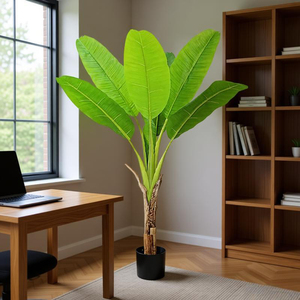 Plantes artificielles, bananier, grand arbre en plastique en pot, simulation de plantes hautes, aménagement paysager, décoration de la maison, bonsaï, arbre <span class=keywords><strong>Musa</strong></span> <span class=keywords><strong>Basjoo</strong></span> - Product Image 5