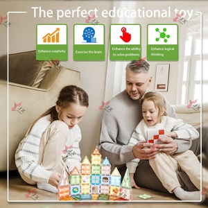 Bloques de Construcción Magnéticos de Plástico Gigantes 3D de 7.5cm, 42 Piezas, Productos 2025, Juguetes Educativos de Construcción, Azulejos Magnéticos de Diamante para Niños - Product Image 3