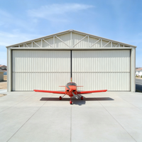Hangar de luxe préfabriqué en structure acier pour avions privés avec protection incendie, haute résistance au vent et conception durable
