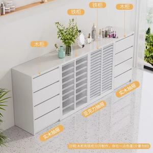 Modern Simple Custom Retail Wall Shelving Racks Cosmetics Beauty Product Display Cabinet with Lowest Price for <b>Nail</b> Salon - Product Image 5