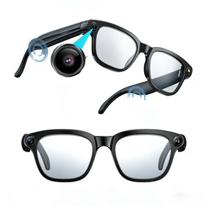 Lunettes Intelligentes 8MP avec Caméra PRO, Flash LED, Assistant Vocal, Traduction, Vidéo HD 1080P, Étanchéité IP65, Recharge Type-C - Product Image 1