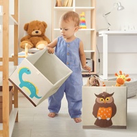 Grande boîte de rangement pliable en tissu Oxford à motif de dessin animé, mignonne, pour vêtements et articles divers, organisateur de jouets pour enfants