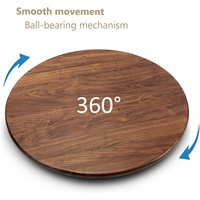 Lazy Susan Organizer aus Walnussholz, runder Plattenspieler aus massivem Holz, rotierendes Tablett für Tischplatte | Homex_BSCI Factory