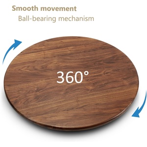 Gỗ Óc Chó lười biếng Susan tổ chức, rắn gỗ tròn bàn xoay, xoay khay cho bảng Top Counter Top | nhà máy homex_bsci - Product Image 2