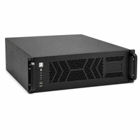 Boîtier PC industriel 3U sur rack personnalisé, entièrement noir, avec ventilation Arrow, en tôle, pour serveur, fabrication OEM