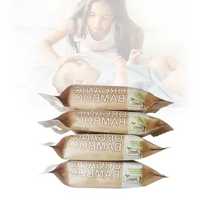 Lenços umedecidos de bambu personalizados para bebês de marca própria descartáveis no atacado
