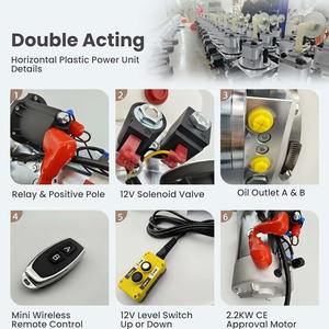 Commande sans fil <span class=keywords><strong>12</strong></span> Volt 4L Lift Trailer 2.2KW Double Acting Hydraulic Pump Power Units with Plastic Tank - Product Image 5