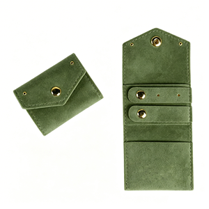 Bolsas de joyería de lujo con cierre de botón a presión y logotipo de marca personalizado para regalos de boda y cumpleaños. - Product Image 2